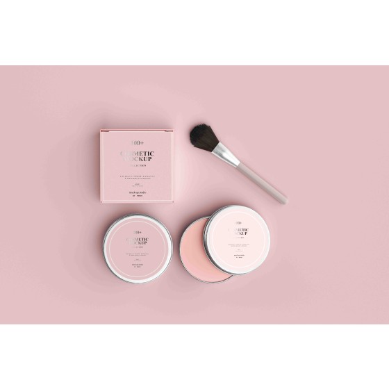 Skincare Cosmetics Makeup Outer Packaging & Bottle Design PSD Mockup Template